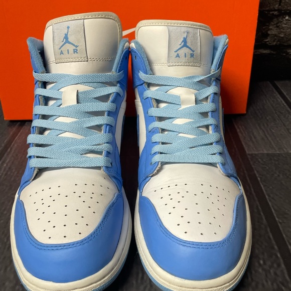 Jordan 1 Mid UNC 2013 US Mens Size 11.5 Nike North Carolina AJ1 Baby Blue - Picture 3 of 12